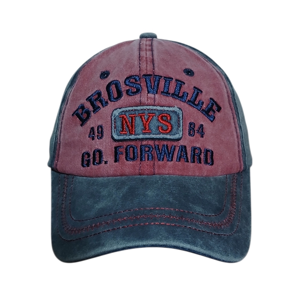 Brosville  49  N Y S  84 Go Forward  Distressed Strapback Red